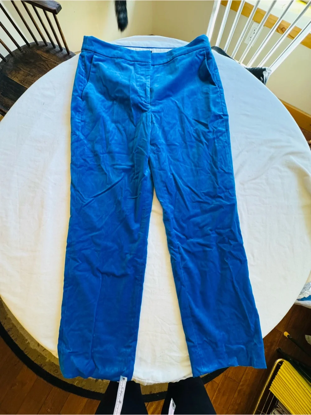 NWT J.Crew Blue Stretch Velvet Suit Set - Size 10 Blazer & Pants